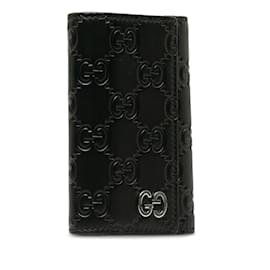 Gucci-Guccissima 6 Key Holder Wallet 473924-Black