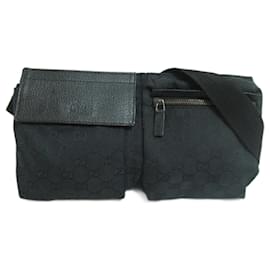 Gucci-Bolsa de cinto com bolso forrado em lona GG 28566-Preto