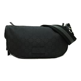 Gucci-GG Nylon Crossbody Bag  449182-Black