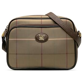 Burberry-Burberry Brown Vintage Check Crossbody Bag-Brown,Other