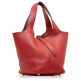 Hermès-Hermès Rouge Clémence Picotin 18 PM-Rouge