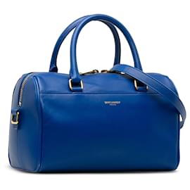 Saint Laurent-Saint Laurent Blue Classic Baby Duffle-Blue