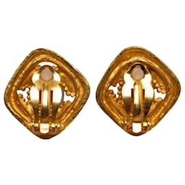 Chanel-Pendientes de clip Chanel Gold CC-Dorado