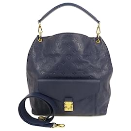 Louis Vuitton-Louis Vuitton Blue Monogram Empreinte Metis Hobo-Blue,Navy blue