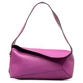 Loewe-Loewe Purple Puzzle Shoulder Bag-Purple