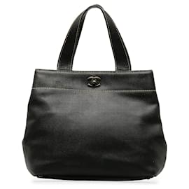 Chanel-Chanel Black CC Caviar Handbag-Black