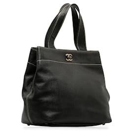 Chanel-Chanel Black CC Caviar Handbag-Black