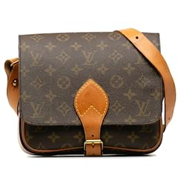 Louis Vuitton-Louis Vuitton Brown Monogram Cartouchiere MM-Brown