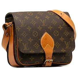 Louis Vuitton-Louis Vuitton Brown Monogram Cartouchiere MM-Brown