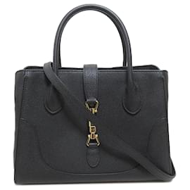 Gucci-Gucci Black Small Leather Jackie 1961 Satchel-Black