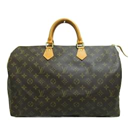 Louis Vuitton-Louis Vuitton Monogram Speedy 40 Bolsa de lona M41522 em boas condições-Marrom