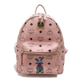 Mcm mini 2024 pink leather backpack