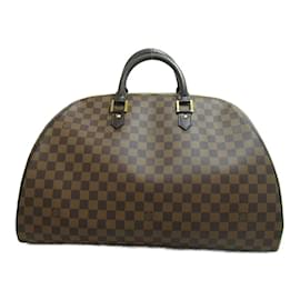 Louis Vuitton-Louis Vuitton Damier Ebene Rivera GM Bolsa de lona N41432 Em uma boa condição-Marrom