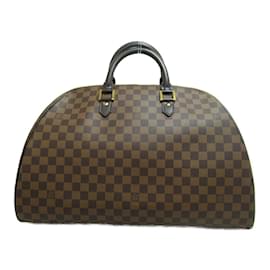 Louis Vuitton-Louis Vuitton Damier Ebene Rivera GM Bolsa de lona N41432 Em uma boa condição-Marrom