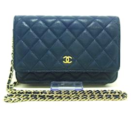 Chanel-Chanel Wallet on Chain-Navy blue