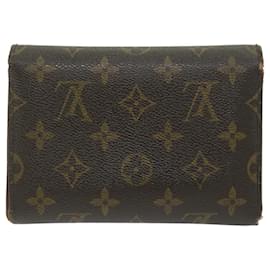 Louis Vuitton-LOUIS VUITTON Monogram Porte Tresor Etui Papie Portafoglio M61202 LV Auth ep2766-Monogramma