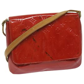 Louis Vuitton-Bolsa tiracolo LOUIS VUITTON Monograma Vernis Thompson Street vermelha M91094 auth 62189-Vermelho