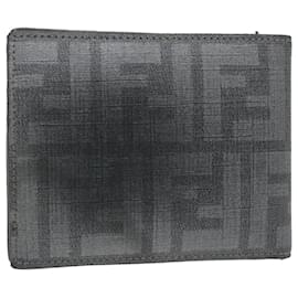 Fendi-FENDI Zucca Canvas Wallet Gray Auth am5394-Grey