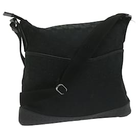Gucci-gucci GG Canvas Shoulder Bag black 145857 auth 61849-Black