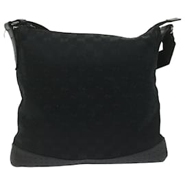 Gucci-gucci GG Canvas Shoulder Bag black 145857 auth 61849-Black