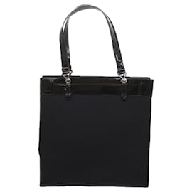 Christian Dior-Christian Dior Tote Bag Nylon Black Auth bs10814-Black