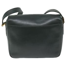 Gucci-GUCCI Interlocking Shoulder Bag Leather Green 007 256 0084 Auth yk9878-Green