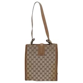 Gucci-GUCCI GG Canvas Shoulder Bag Beige 110292 auth 61802-Beige