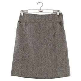 Louis Vuitton-wrap wool skirt-Grey