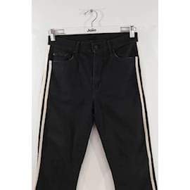 Mother-Jeans dritti in cotone-Nero