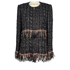 Chanel-11K$ Nouveau Paris / Veste en tweed à ruban Cosmopolite-Multicolore