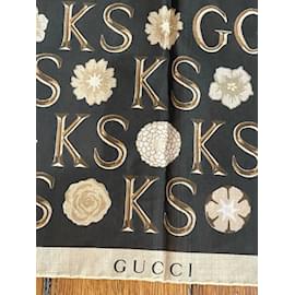Gucci-GUCCI  Scarves T.  cotton-Black