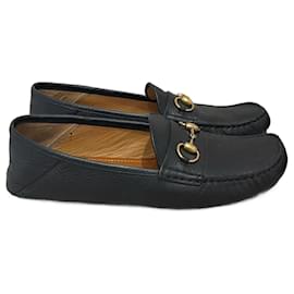 Gucci-GUCCI Flats T.EU 42 Leather-Black