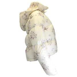 Autre Marque-Coach Cream Multi Floral Print Short Puffer Jacket-Cream