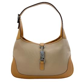 Autre Marque-Gucci Beige Canvas / Leather Jackie O Bag-Beige