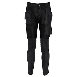 Rick Owens DRKSHDW Vaqueros biker con detalle de tiras en algodón negro Negro