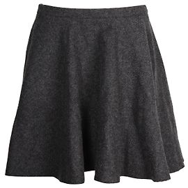 Minifalda Red Valentino en lana virgen gris Gris
