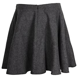 Red Valentino-Red Valentino Mini Skirt in Grey Virgin Wool -Grey