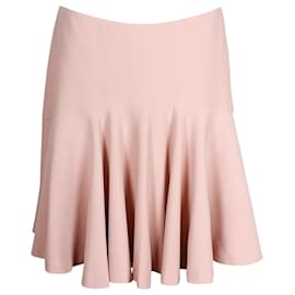 Alexander Mcqueen-Alexander McQueen Crepe Ruffle Mini Skirt in Pastel Pink Acetate-Other