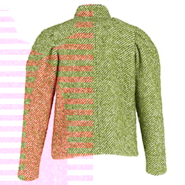 Ulla Johnson-Ulla Johnson Bouclé-Tweed Puff-Seeve Blazer in Brown Cotton-Brown