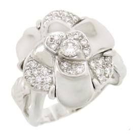 Chanel-18K Camellia Ring-Silvery