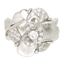 Chanel-18K Camellia Ring-Silvery
