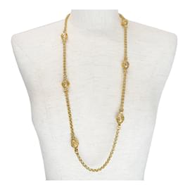 Chanel-CC Gripoix Long Necklace-Golden