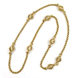 Chanel-CC Gripoix Long Necklace-Golden
