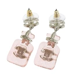 Chanel-CC Bottle Dangle Earrings-Pink