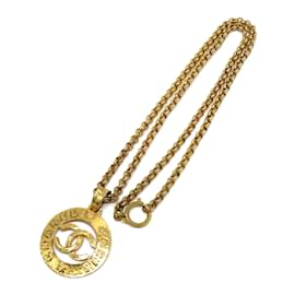 Chanel-Halskette mit CC-Medaillonkette-Golden