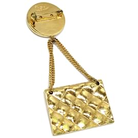 Chanel-CC Matelasse Bag Brooch-Golden