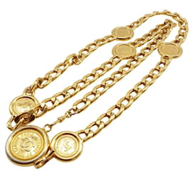 Chanel-CC Medallion Chain Belt-Golden