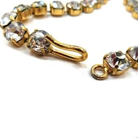 Chanel-Halskette mit CC-Strasssteinen-Golden