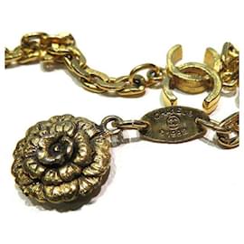 Chanel-CC Camellia Chain Belt-Golden