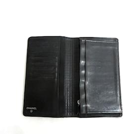 Chanel-CC Micro Chocolate Bar Long Wallet-Black
